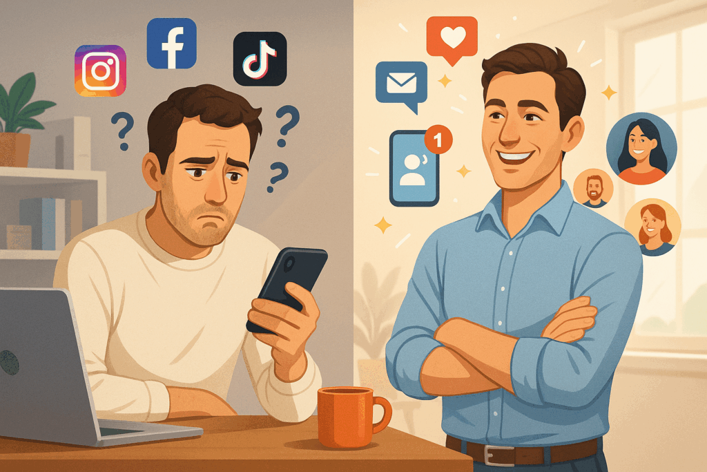 Scopri perché nessuno ti contatta dai social e cosa fare per attrarre clienti online.